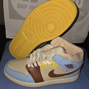 Jordan 1 Mid "Fearless Maison Chateau Rogue" Sneakers